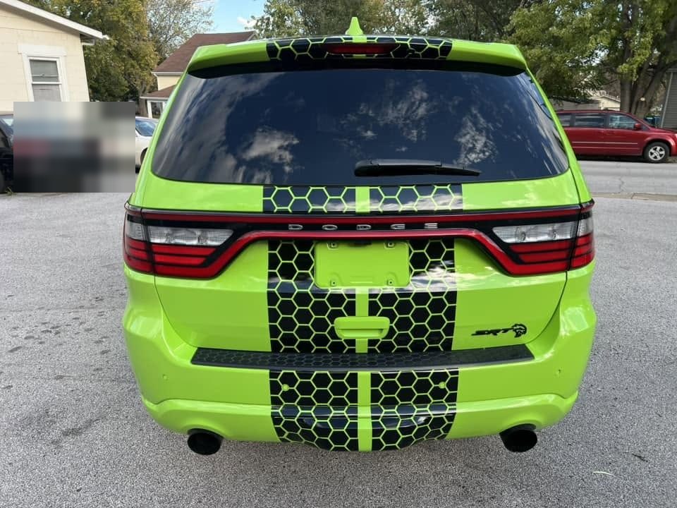 The Charger from the rear, stripes carried across the tail