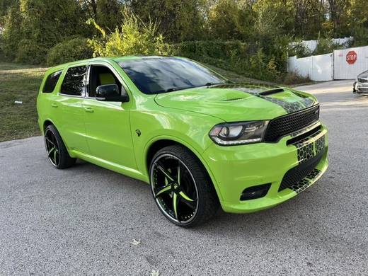 The Durango in profile, green over black honeycomb