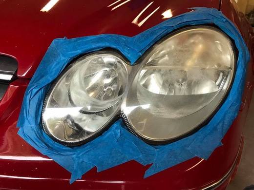 The same lights masked and cleared