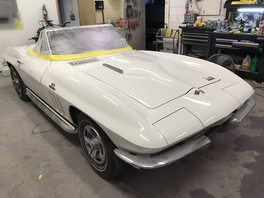 A white Sting Ray, work finished